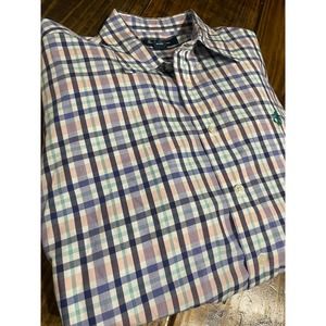 Brooks Brothers Men's XL 100% Cotton Fleece Long Sleeve Button Up Dress Shirt